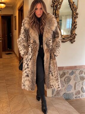 Rare! Luxurious Lynx Fur Coat!